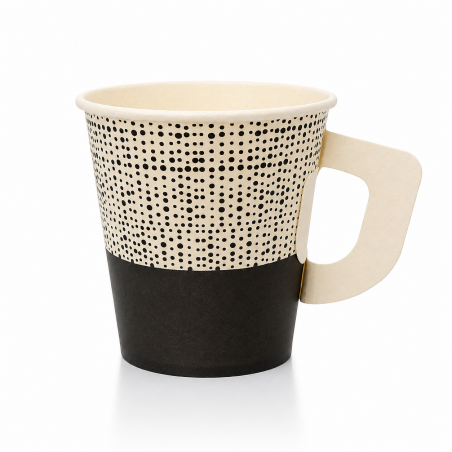 Paper Cups 7 oz with Handle 50 pcs