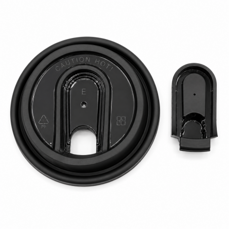 Lid For paper cups Black 8 oz with Stopper * 50 pcs