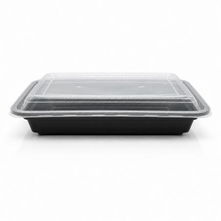Black Microwave Container 28 Rectangular * 10 pcs