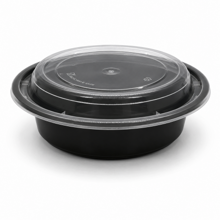 Black Microwave Container 16 Round * 10 pcs