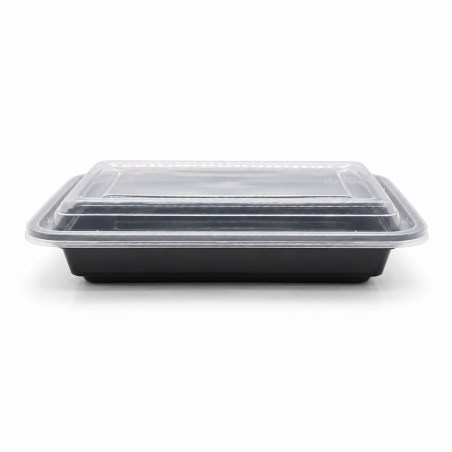 Black Microwave Container 16 Rectangular * 10 pcs