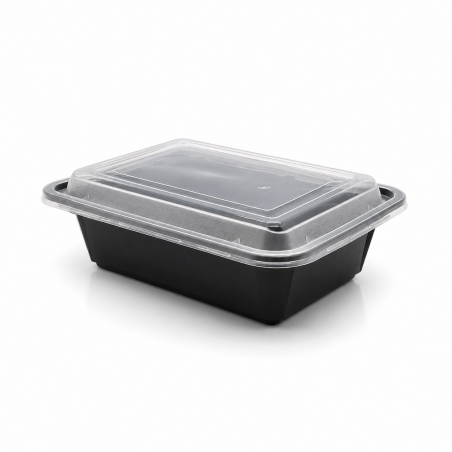 Black Microwave Container 24 Rectangular * 10 pcs