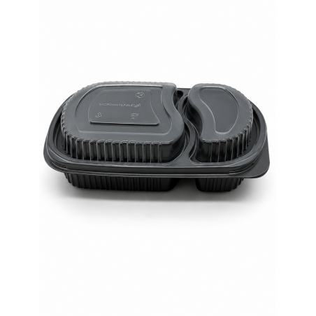 Black Microwave Container Oval 8010 * 10 pcs