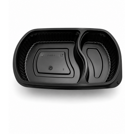 Black Microwave Container Oval 8010 * 10 pcs