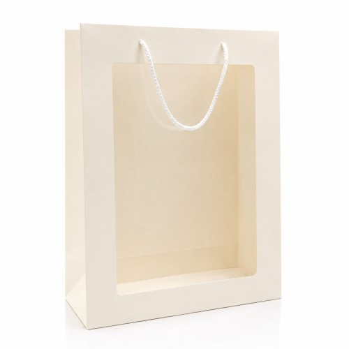 Carton Bag White with Window L