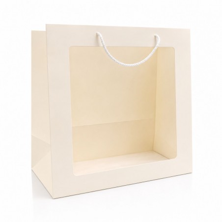 Carton Bag White with Window XL