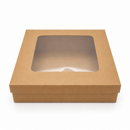 علب كرتون مربع 30 × 30 غطا شفاف