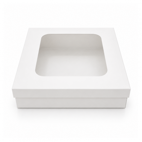 Squared Carton Box 25*25 cm Transparent Lid