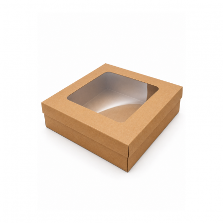 علب كرتون 20 × 20 سم غطا شفاف