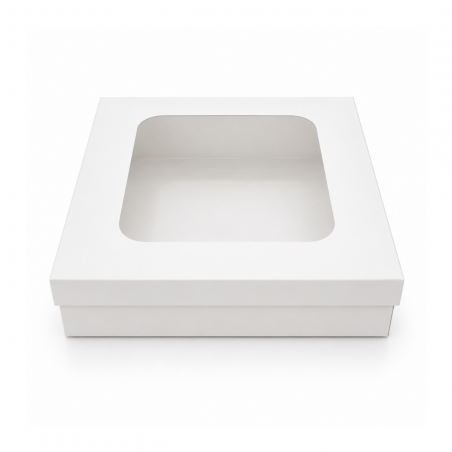 Squared Carton Box 20*20 cm Transparent Lid