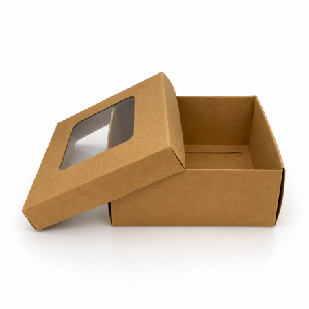 Squared Carton Box 15*15 cm Transparent Lid