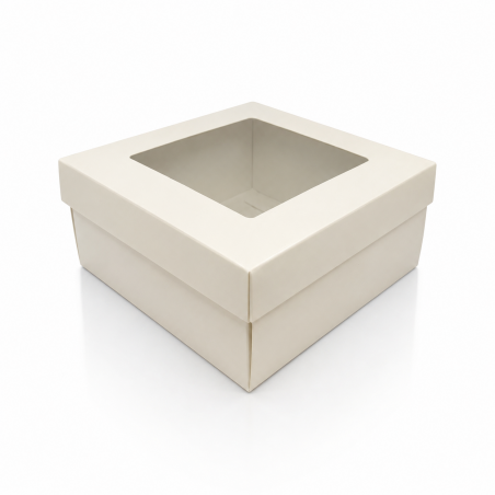 Squared Carton Box 15*15 cm Transparent Lid