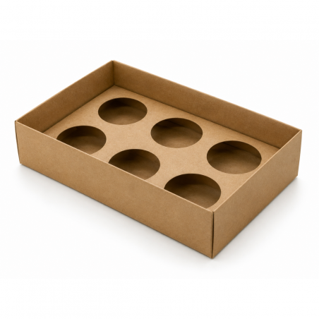 Divided Box 6 Cup Cake