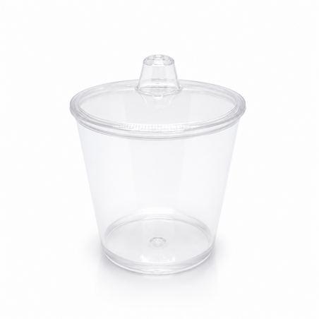 Transparent Icecream container 3.5 oz Round with Lid * 25 pcs