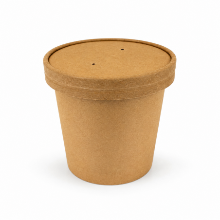 Soup Bowl Kraft 12 oz Kraft Lid * 10 pcs